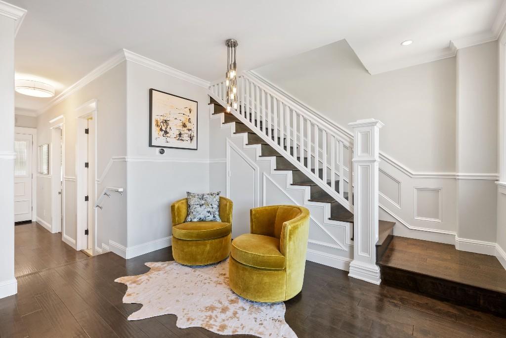Elegant home interior with staircase